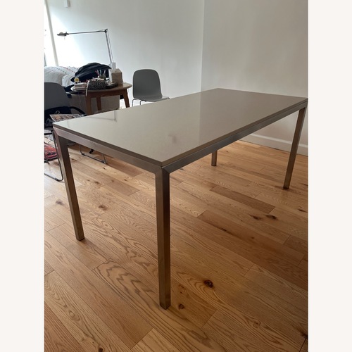 Used Room & Board Parsons Stainless Steel Dining Table for sale on AptDeco