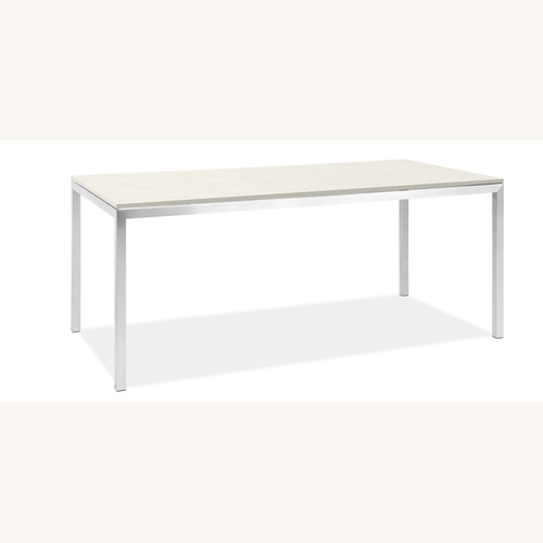 Used Room & Board Parsons Stainless Steel Dining Table for sale on AptDeco