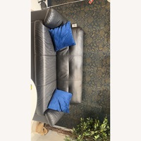 Vintage/Antique Black Leather 3+ Piece Sectional