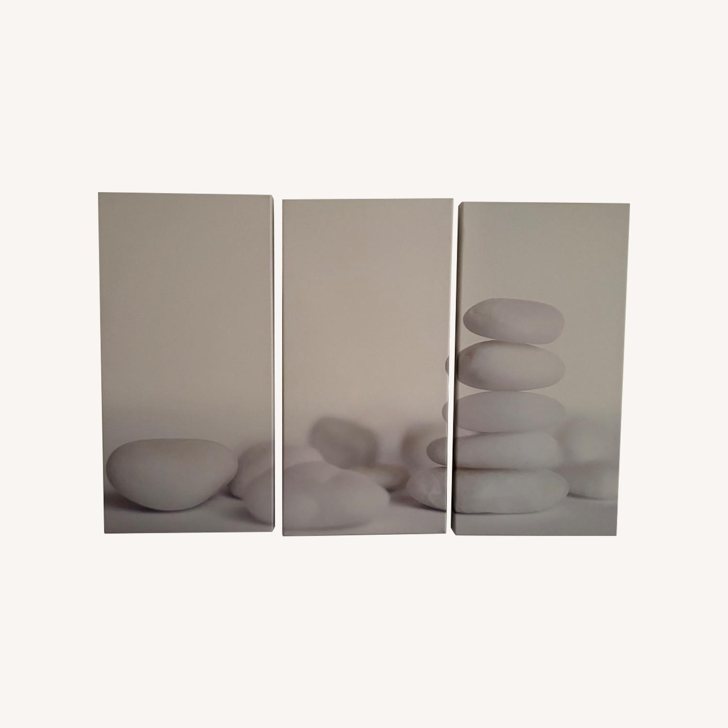 Stacked Rocks Photograph on Canvas - image-0