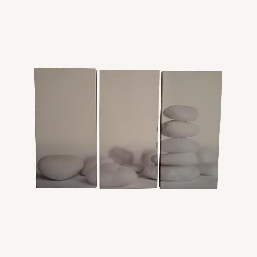 Used Stacked Rocks Photograph on Canvas for sale on AptDeco