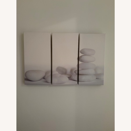 Used Stacked Rocks Photograph on Canvas for sale on AptDeco