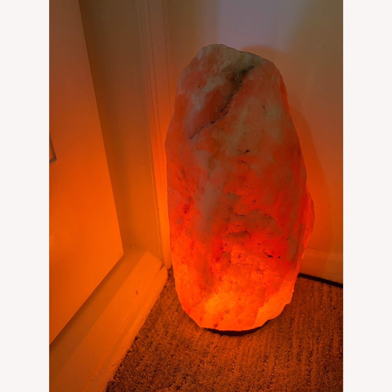 Orange Salt Stone Lamp - image-3