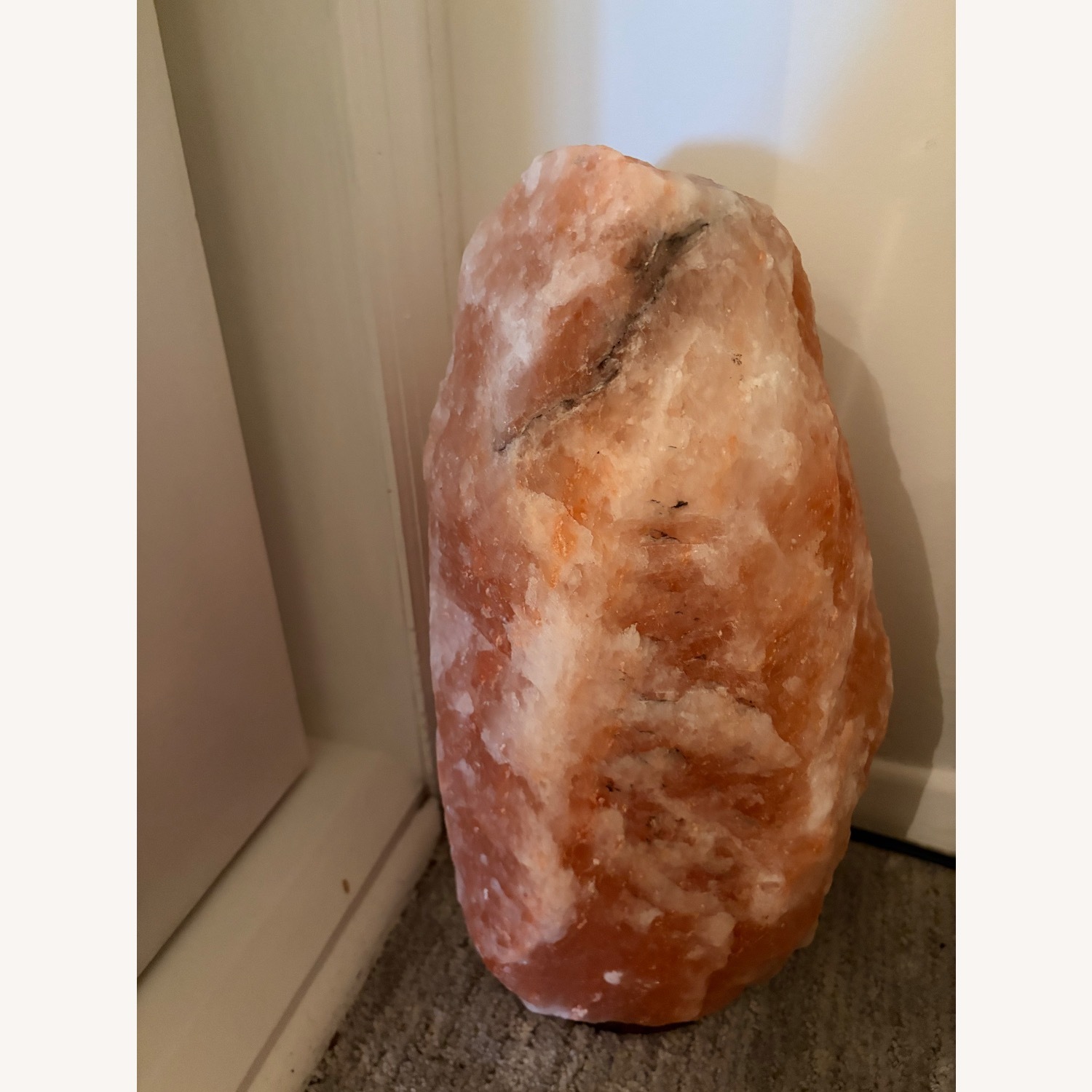 Orange Salt Stone Lamp - image-9