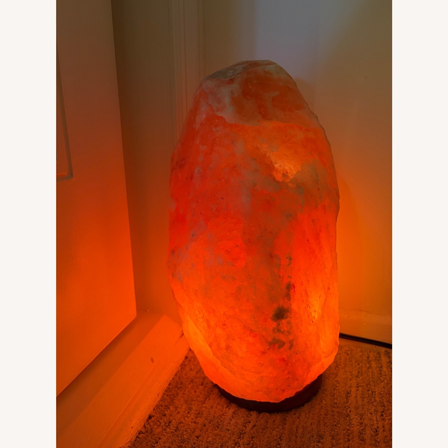 Orange Salt Stone Lamp - image-1