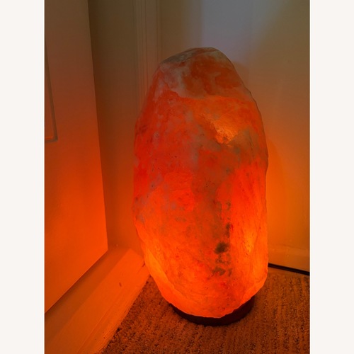 Used Orange Salt Stone Lamp for sale on AptDeco