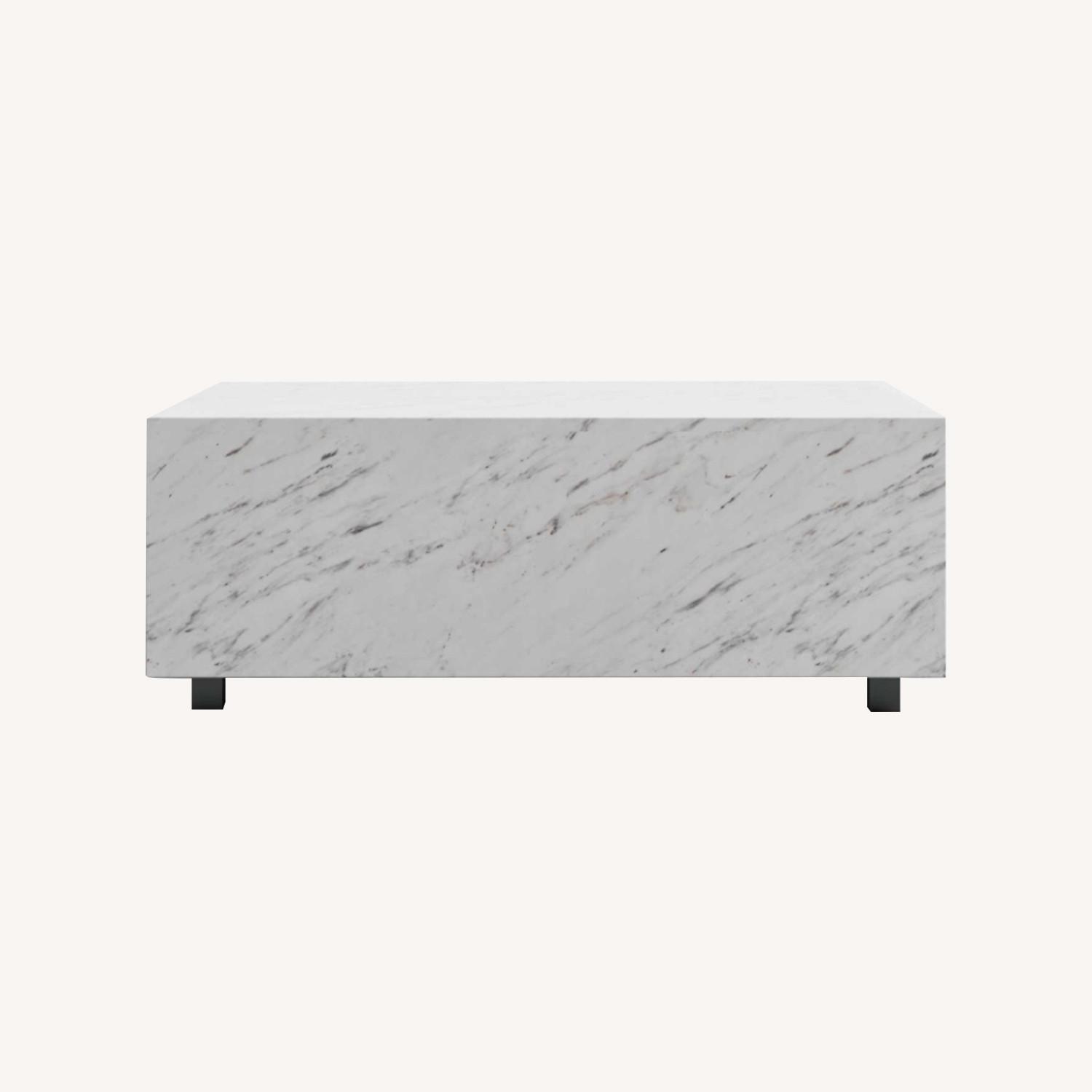 Rove Concepts White Marble Coffee Table - image-0