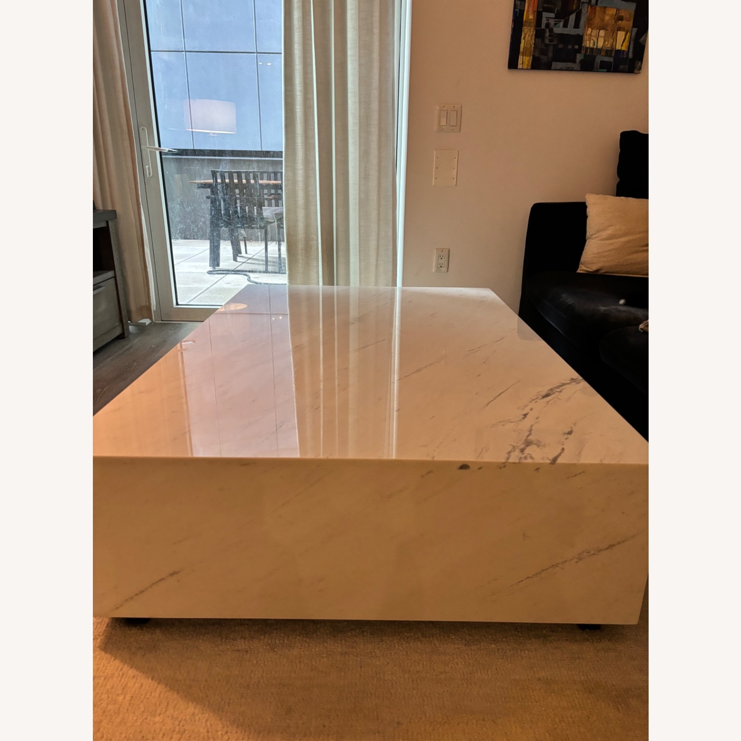 Rove Concepts White Marble Coffee Table - image-3