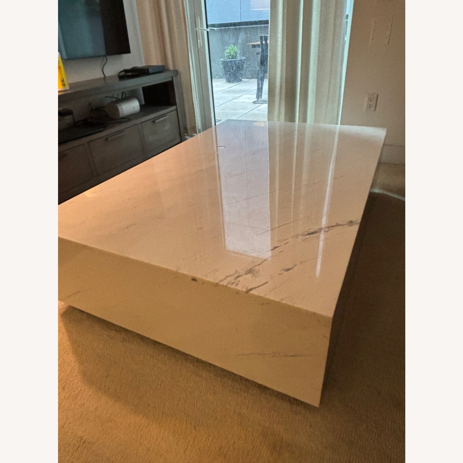 Rove Concepts White Marble Coffee Table - image-7