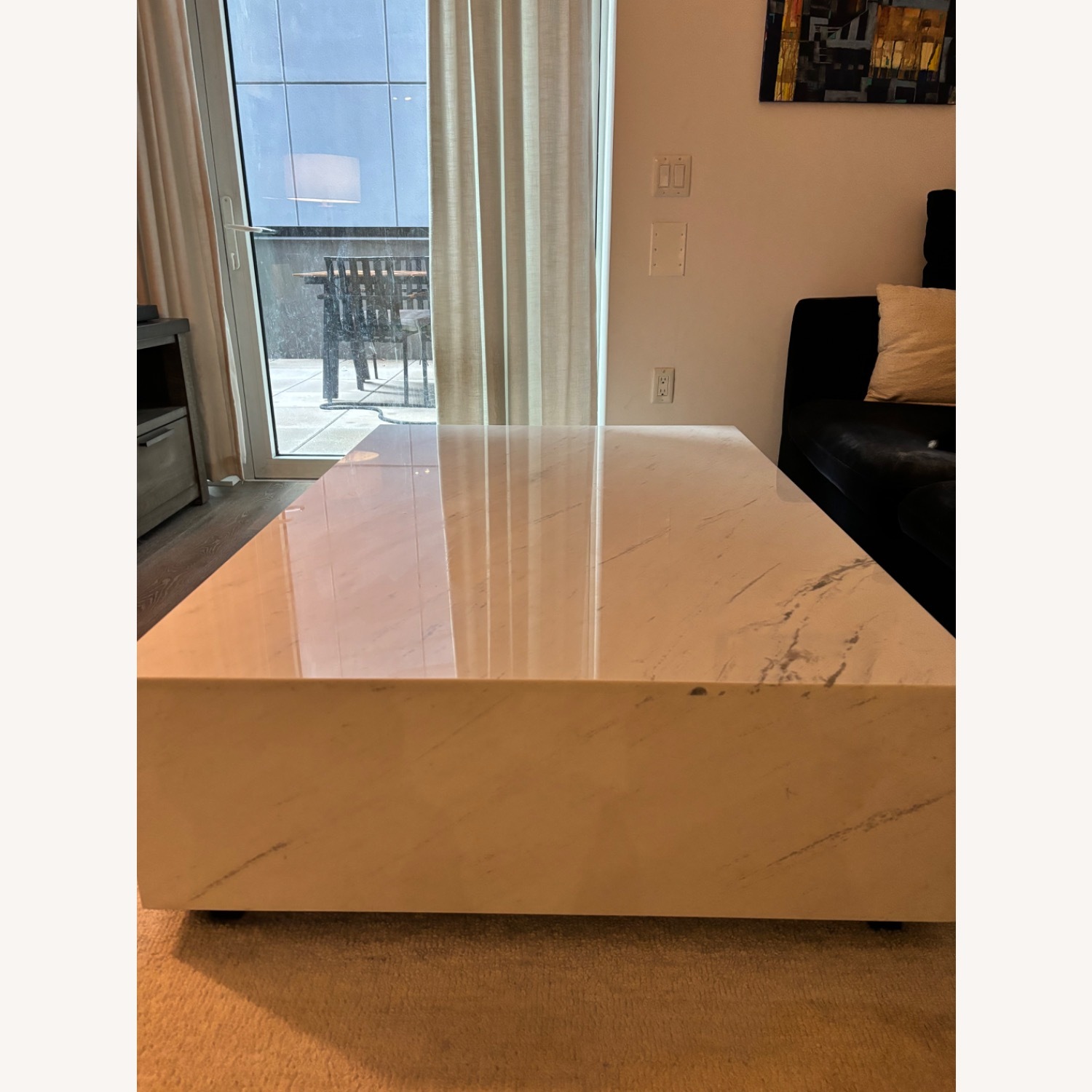 Rove Concepts White Marble Coffee Table - image-1