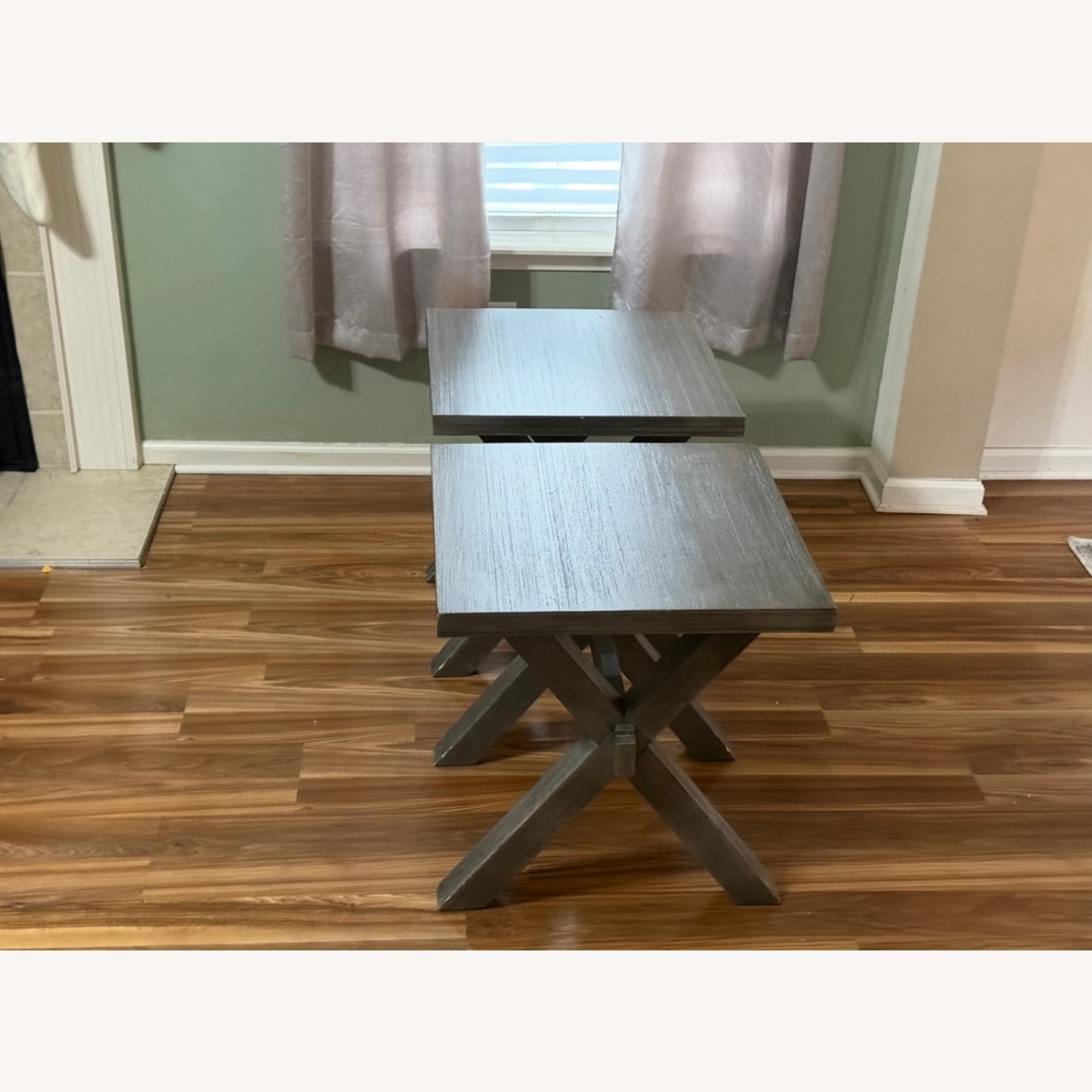 Emmitt Light Gray Wood Coffee with Side Tables - image-1