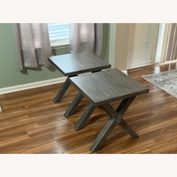 Emmitt Light Gray Wood Coffee with Side Tables