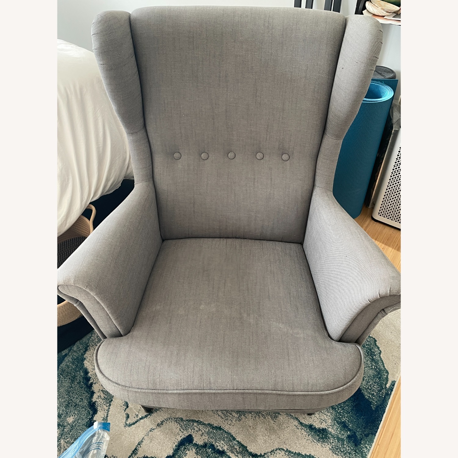 IKEA Strandmon Light Gray Fabric Armchair - image-1