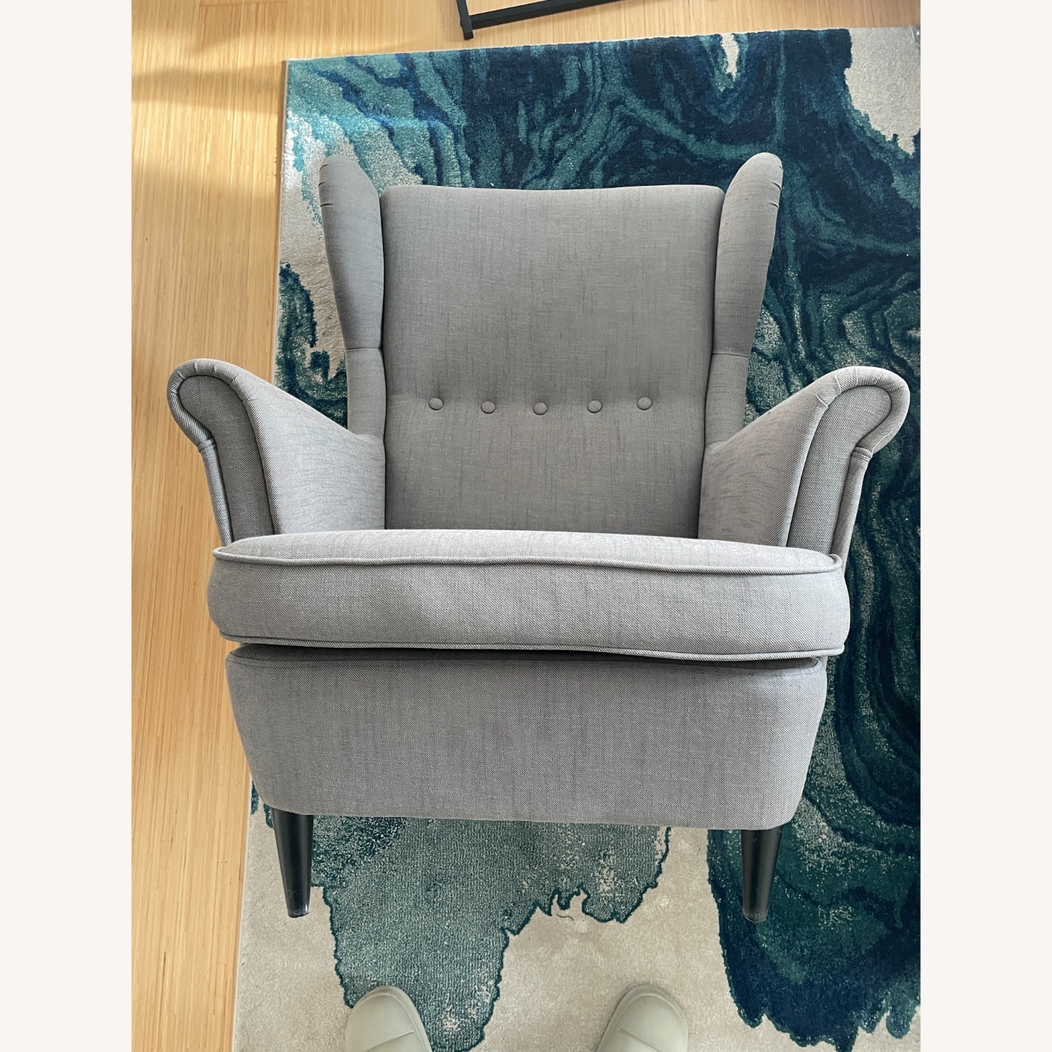 IKEA Strandmon Light Gray Fabric Armchair - image-5
