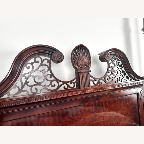 Used Century Furniture Dark Brown Wood Queen Bed for sale on AptDeco