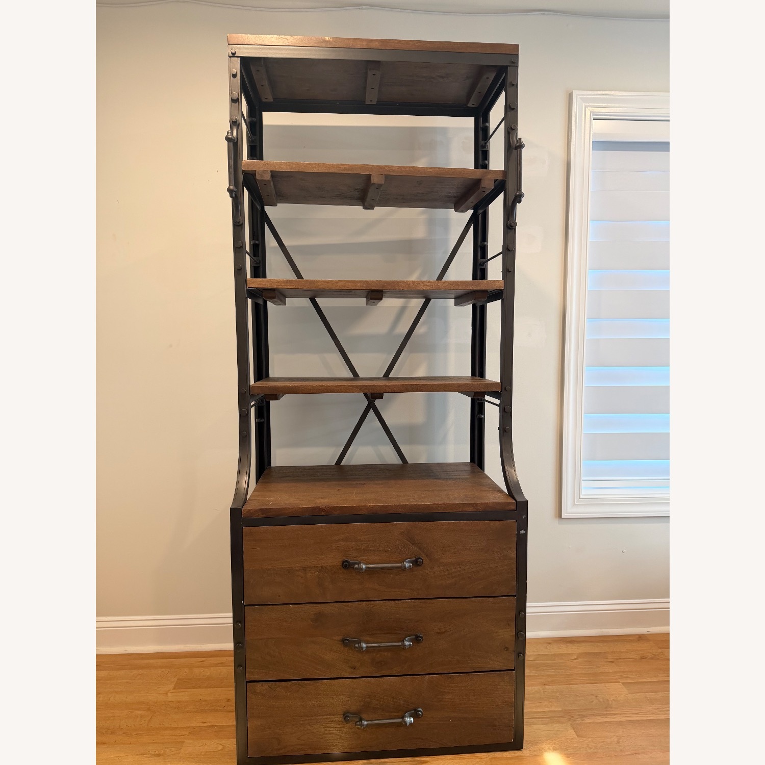 Restoration Hardware Dark Brown Wood Bookcase - image-4