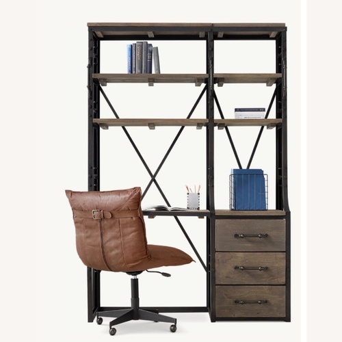 Used Restoration Hardware Dark Brown Wood Bookcase for sale on AptDeco
