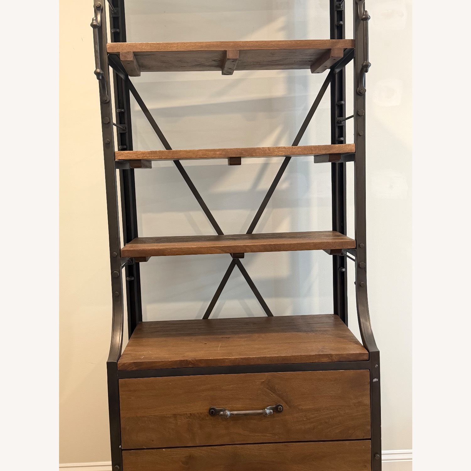 Restoration Hardware Dark Brown Wood Bookcase - image-5