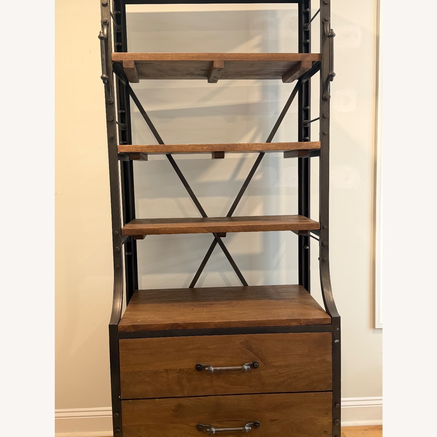 Restoration Hardware Dark Brown Wood Bookcase - image-6