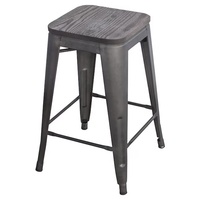AmeriHome Loft Light Gray Metal Stools