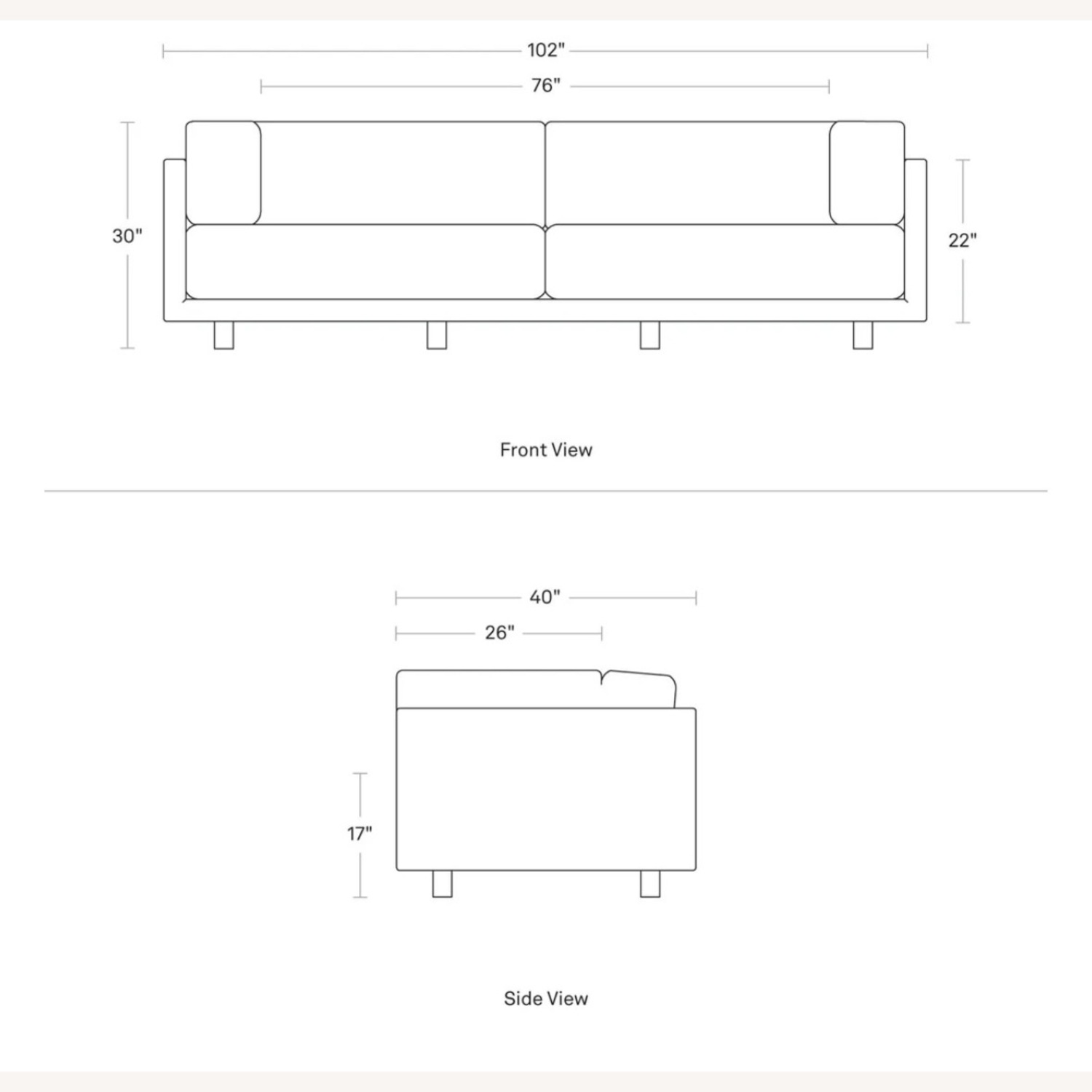 Blu Dot Sunday Light Gray 3+ Seater Sofa - image-6