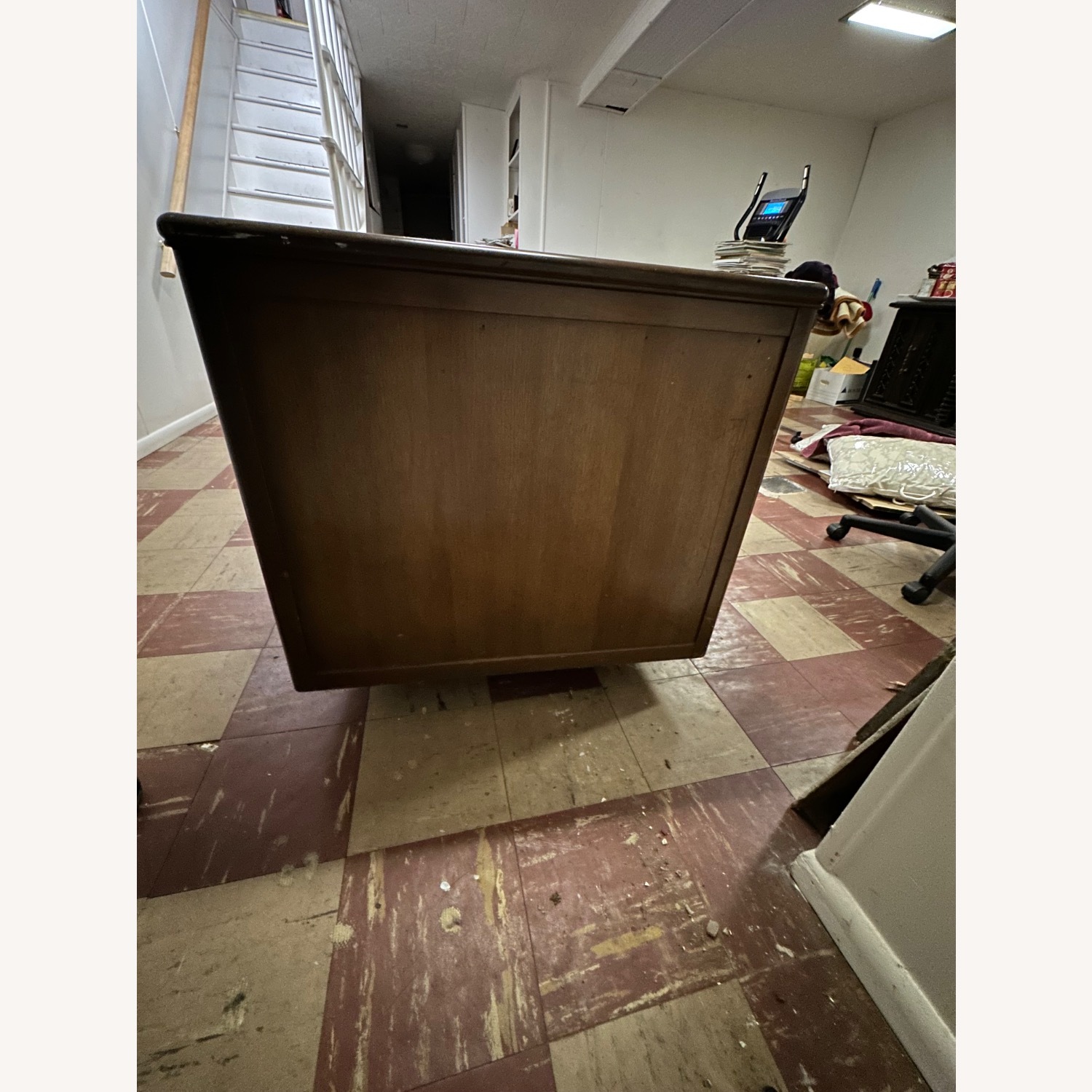 Vintage/Antique Finds Dark Brown Wood Desk - image-5