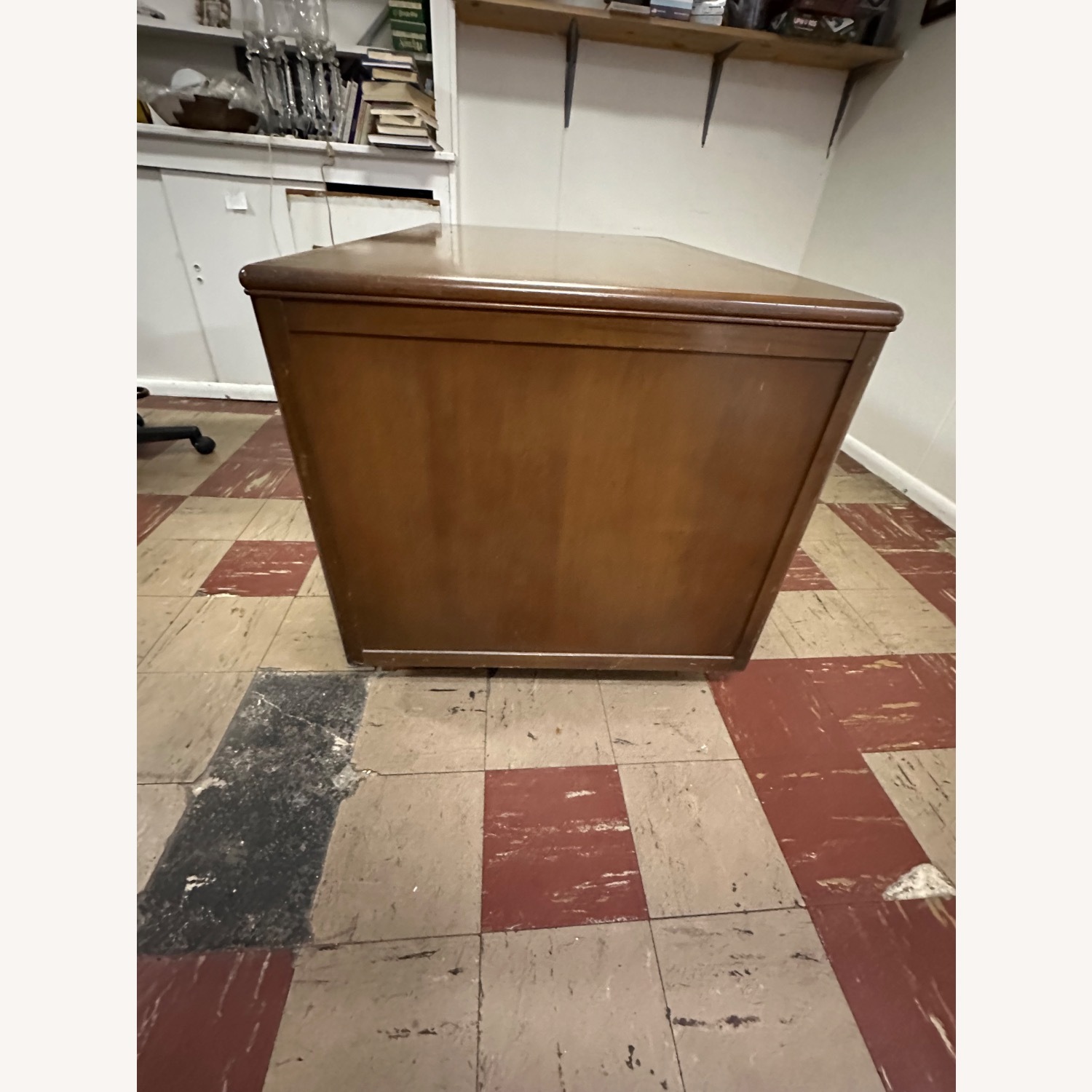 Vintage/Antique Finds Dark Brown Wood Desk - image-4