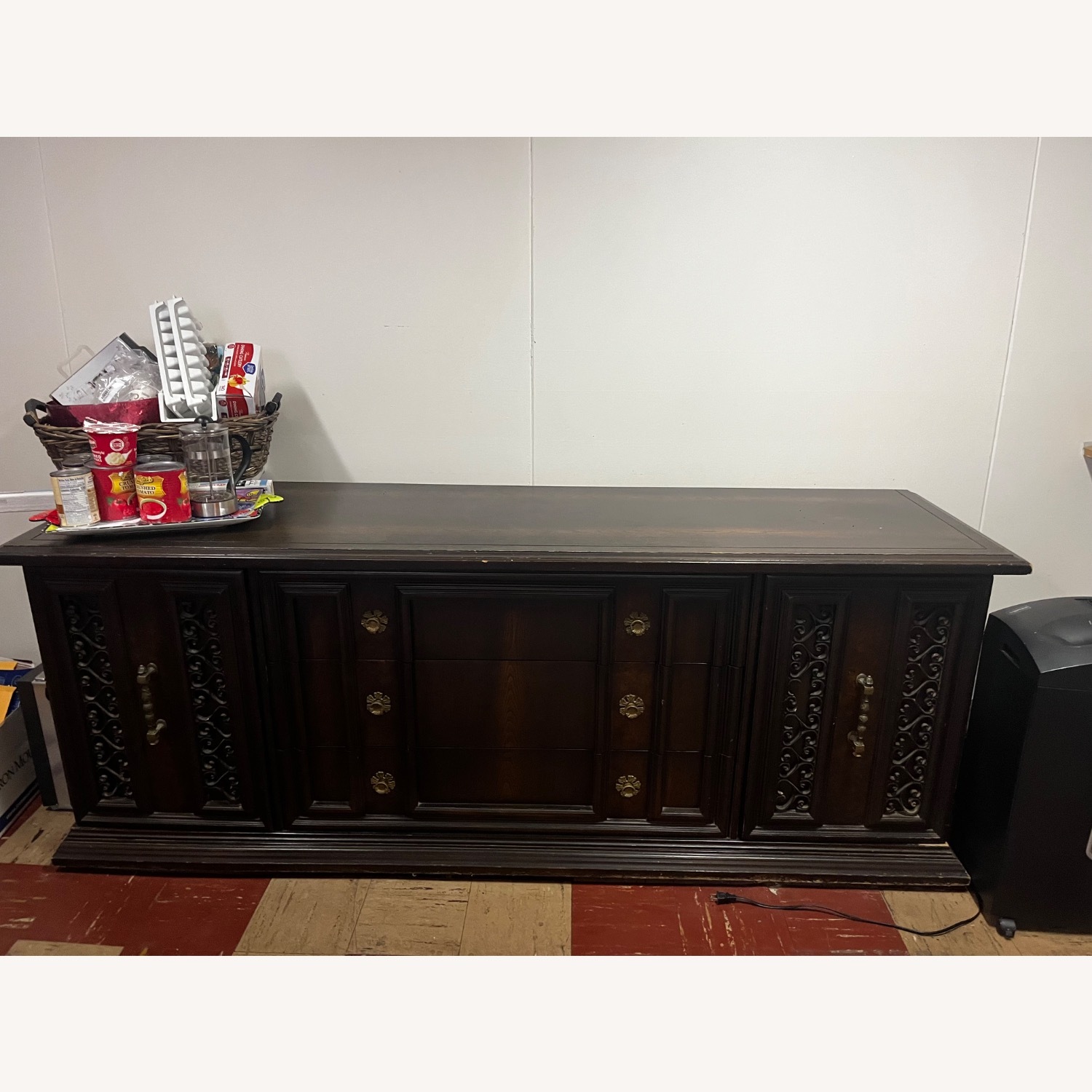 Vintage/Antique Finds Dark Brown Wood Dresser - image-3