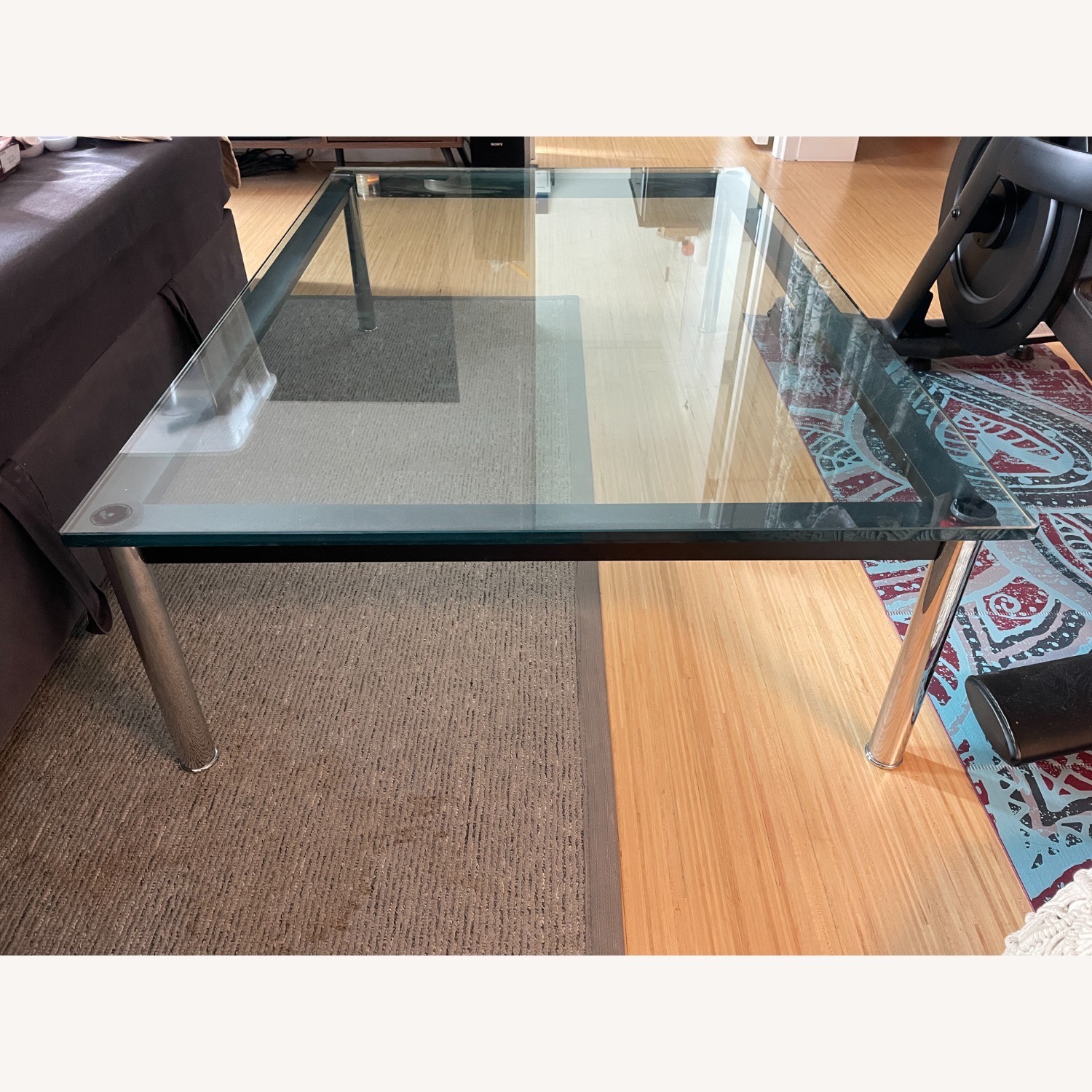 Cassina Transparent Glass Coffee Table - image-4