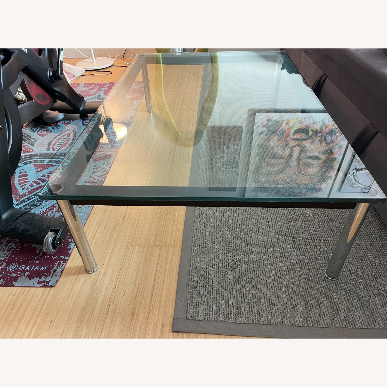Cassina Transparent Glass Coffee Table - image-5