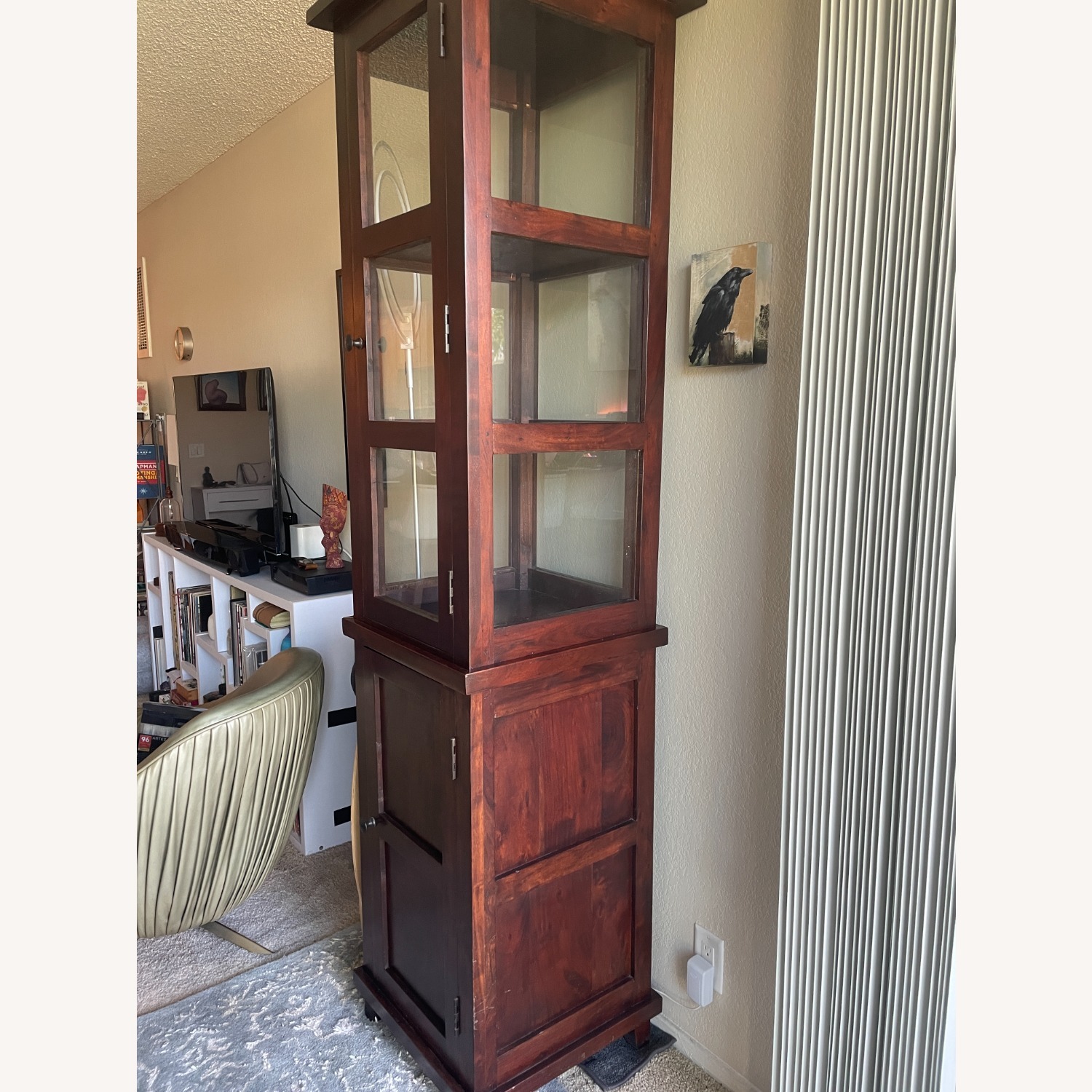 HD Buttercup Dark Brown Wood Cabinet - image-3