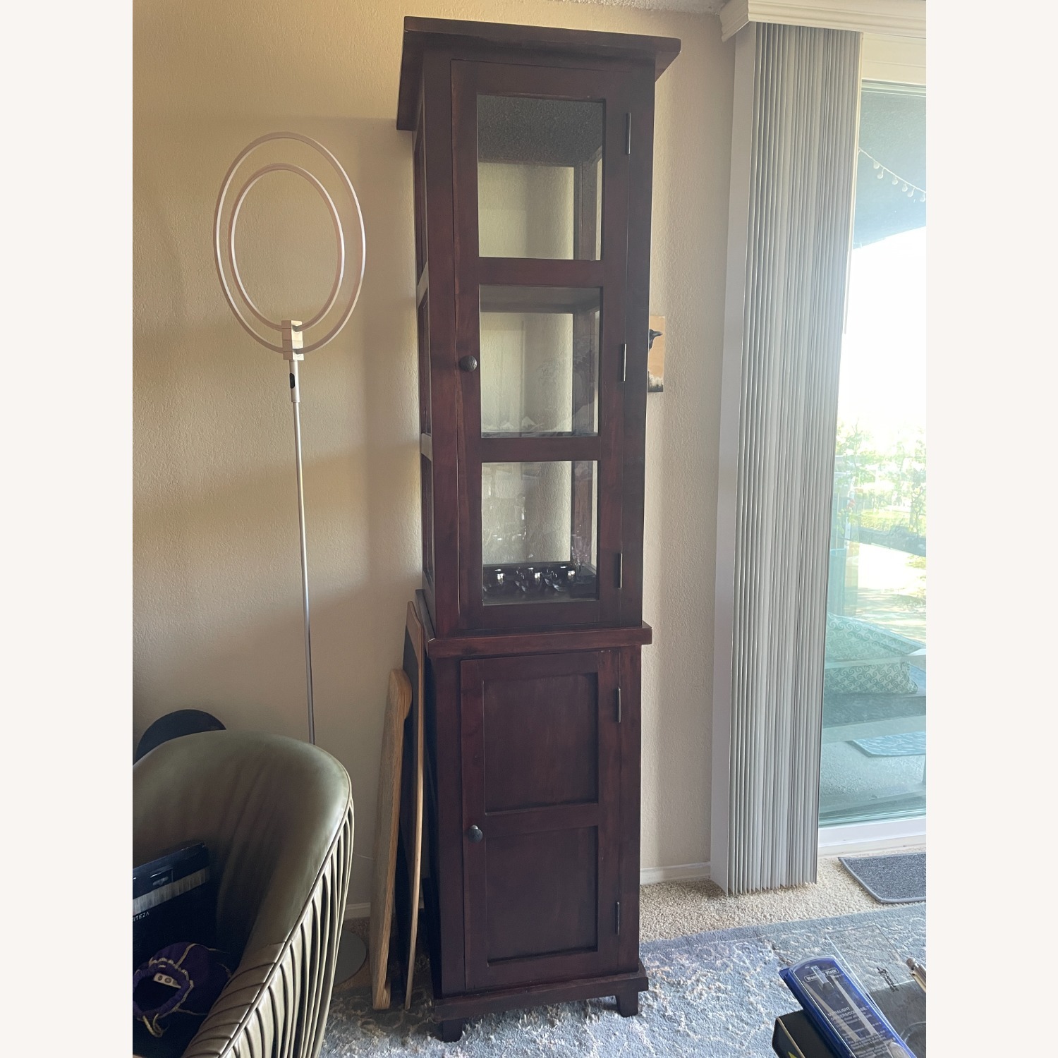 HD Buttercup Dark Brown Wood Cabinet - image-5