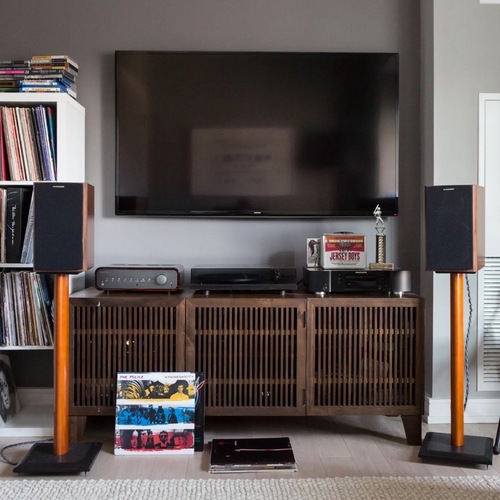 Used Crate & Barrel Marin Shiitake 58" Media Console for sale on AptDeco