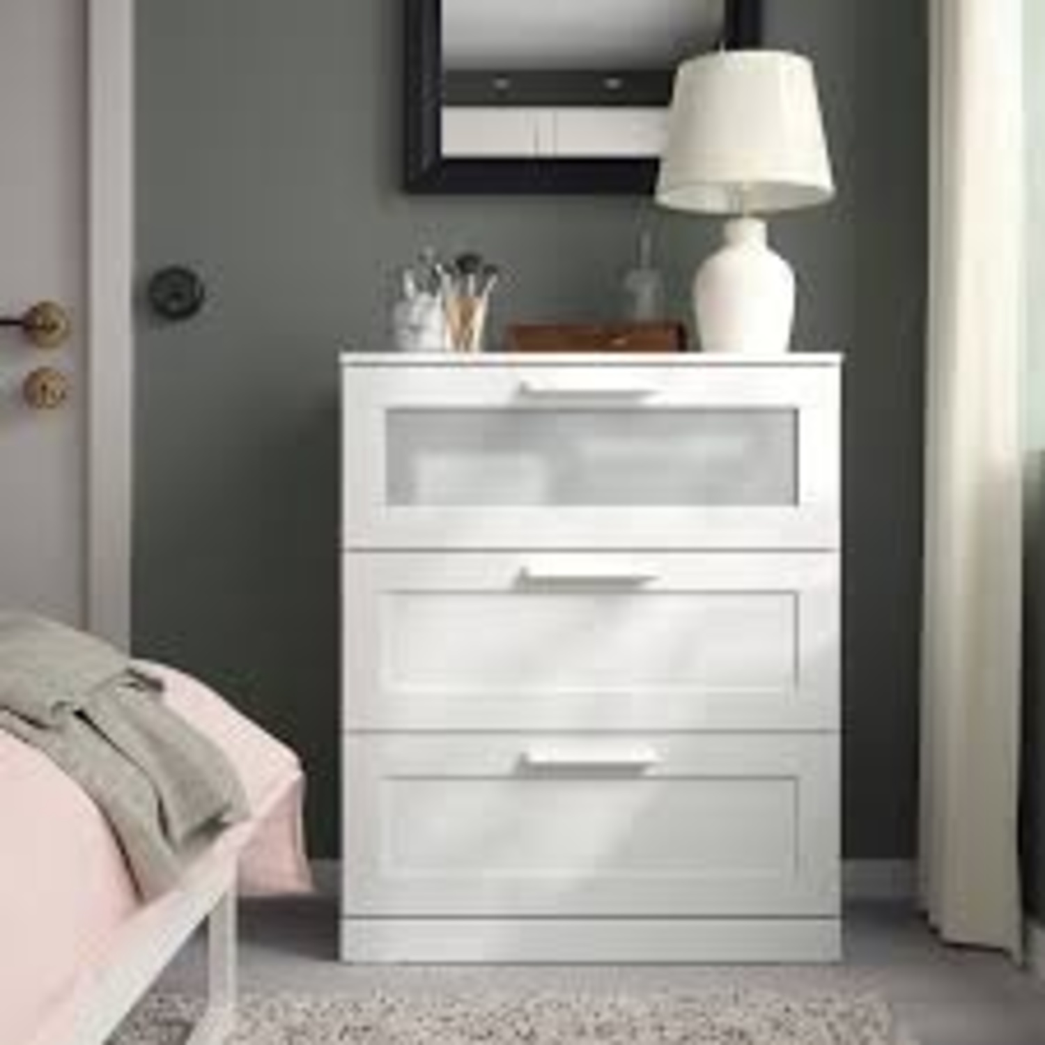 IKEA White 3-Drawer Dresser - image-6
