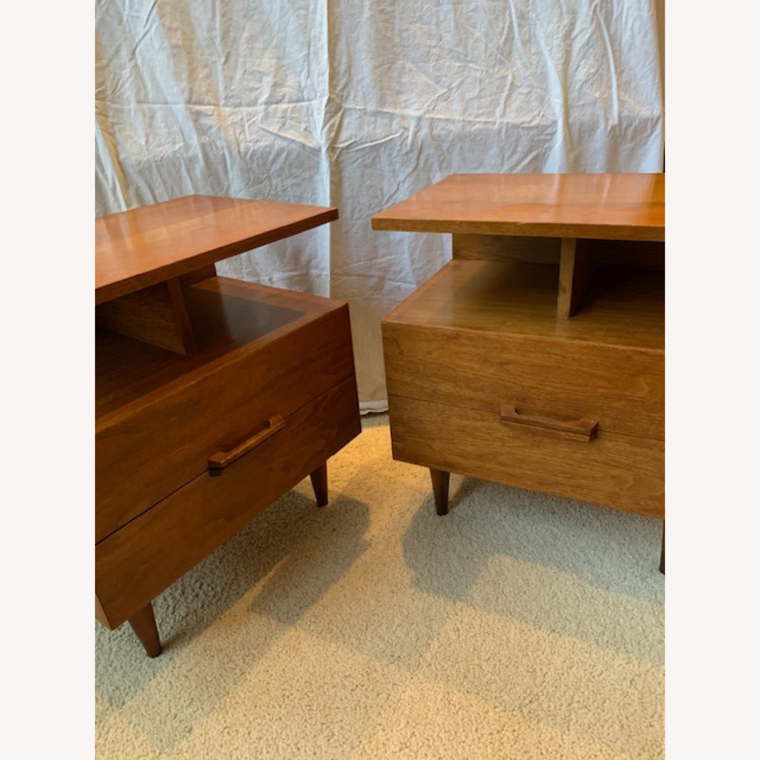 Ramseur Mid Century Modern MCM Set 2 Nightstands - image-1