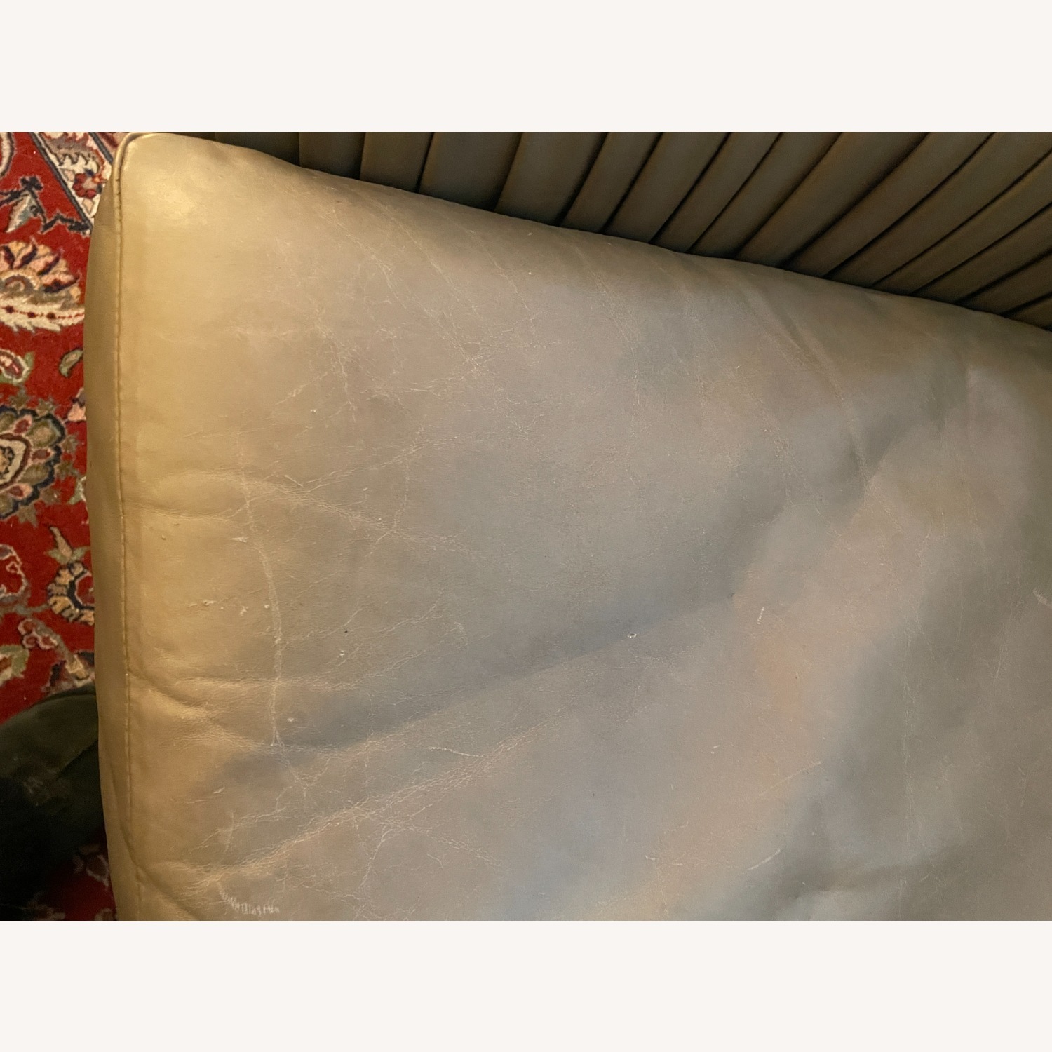 West Elm Roar & Rabbit Grey Leather Accent Chair - image-5