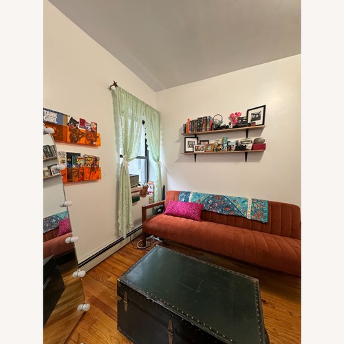 Used MCM Rust Velvet 3 Seater Sofa for sale on AptDeco