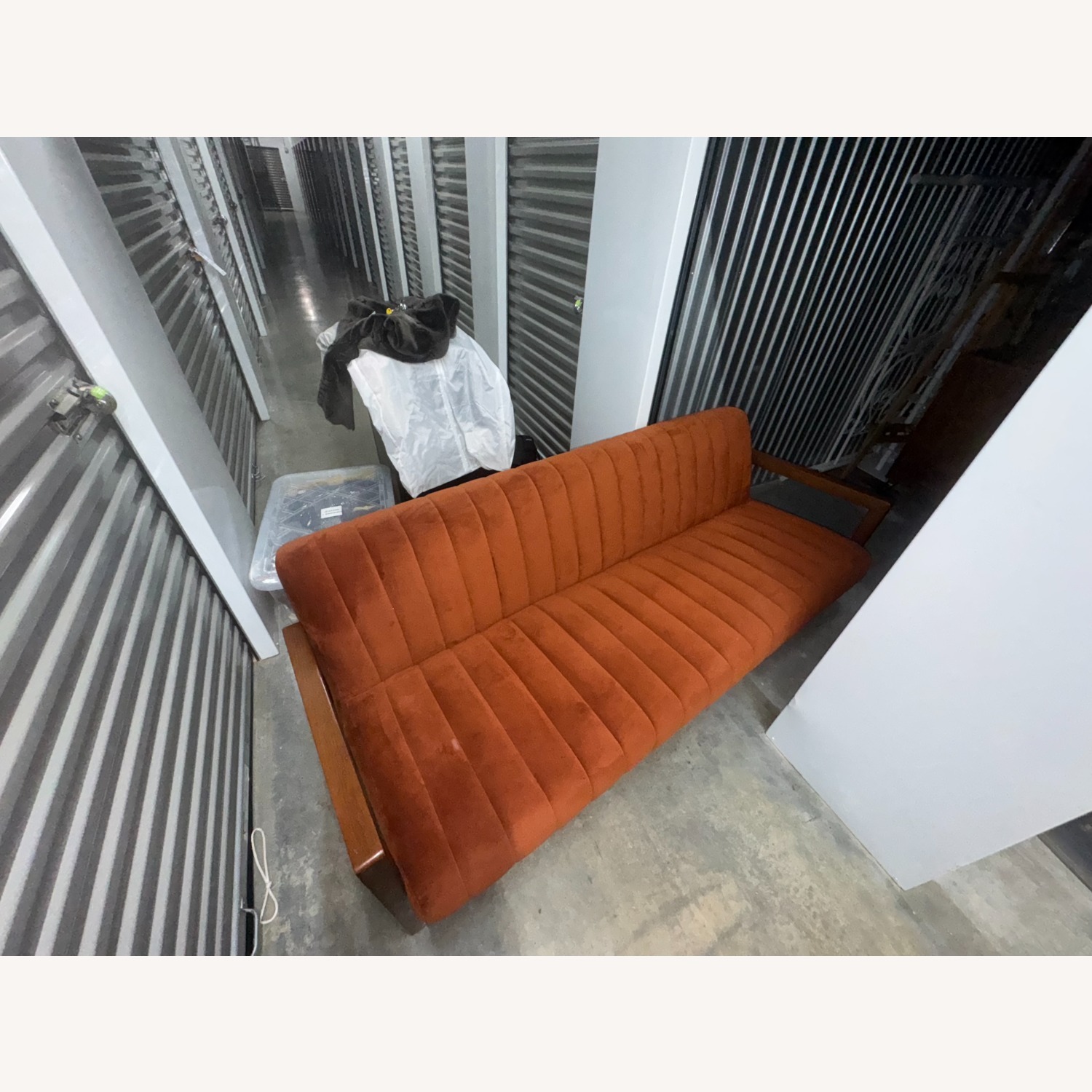 MCM Rust Velvet 3 Seater Sofa - image-3