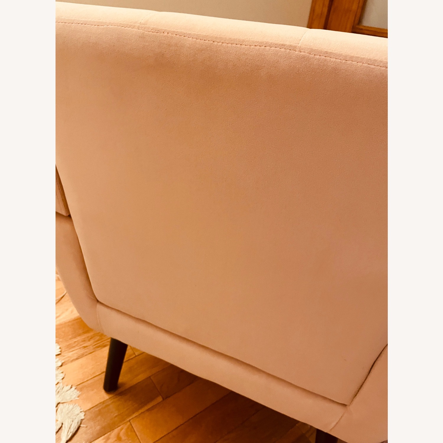Pink Velvet Tufted Armchair - image-2