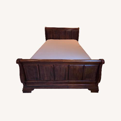 Used Dark Brown Queen Bed for sale on AptDeco