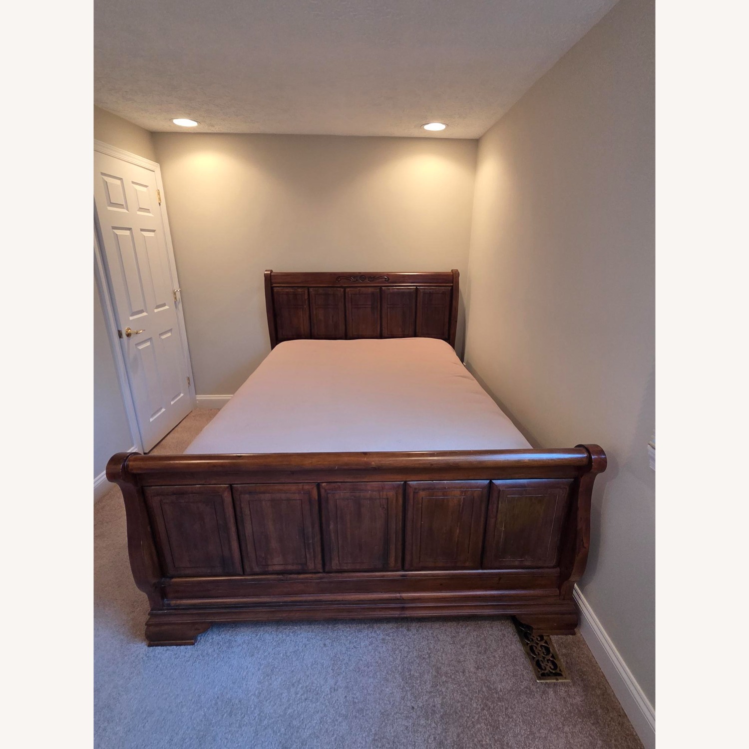 Dark Brown Queen Bed - image-3