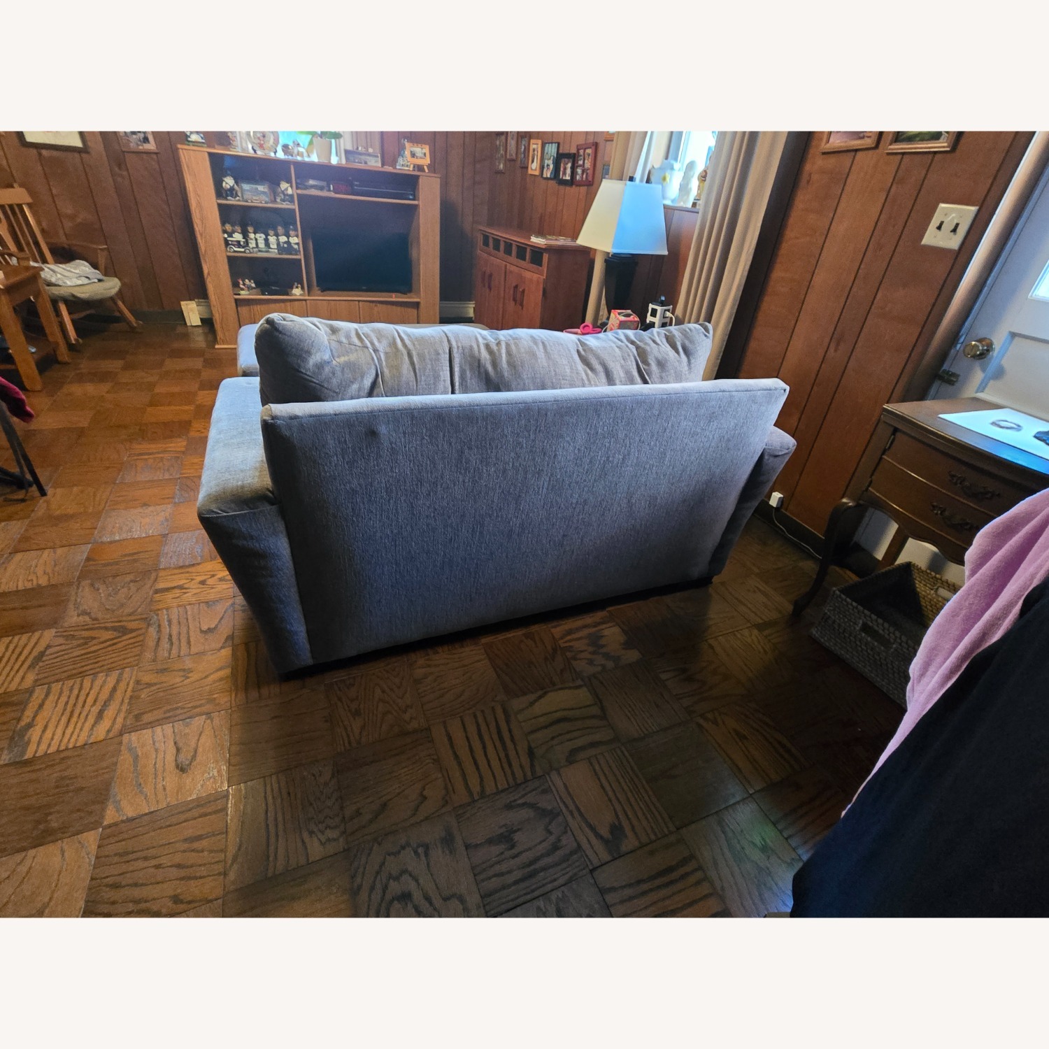 Raymour & Flanigan Light Gray Loveseat - image-4