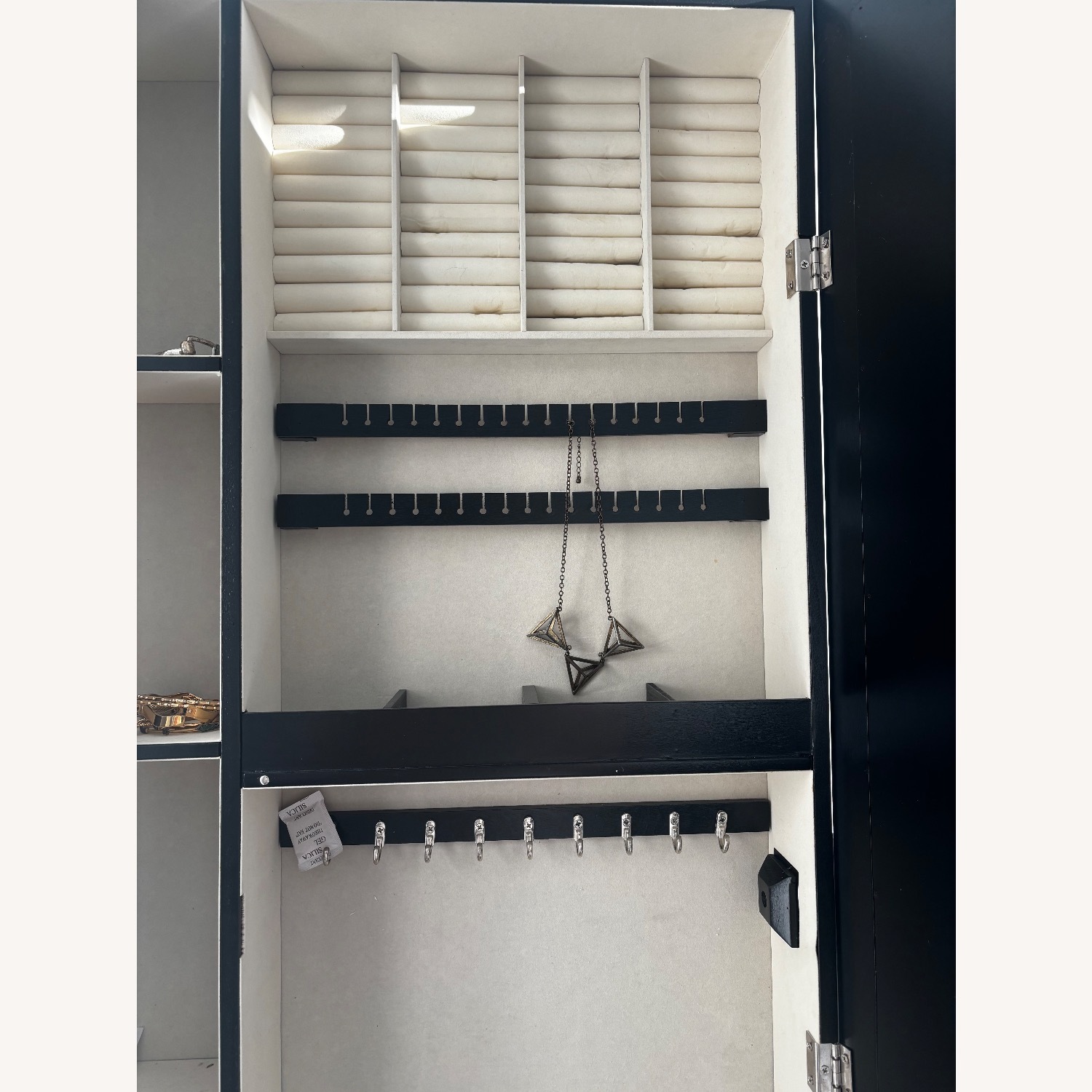 Wood Jewelry Storage Mirror - image-6