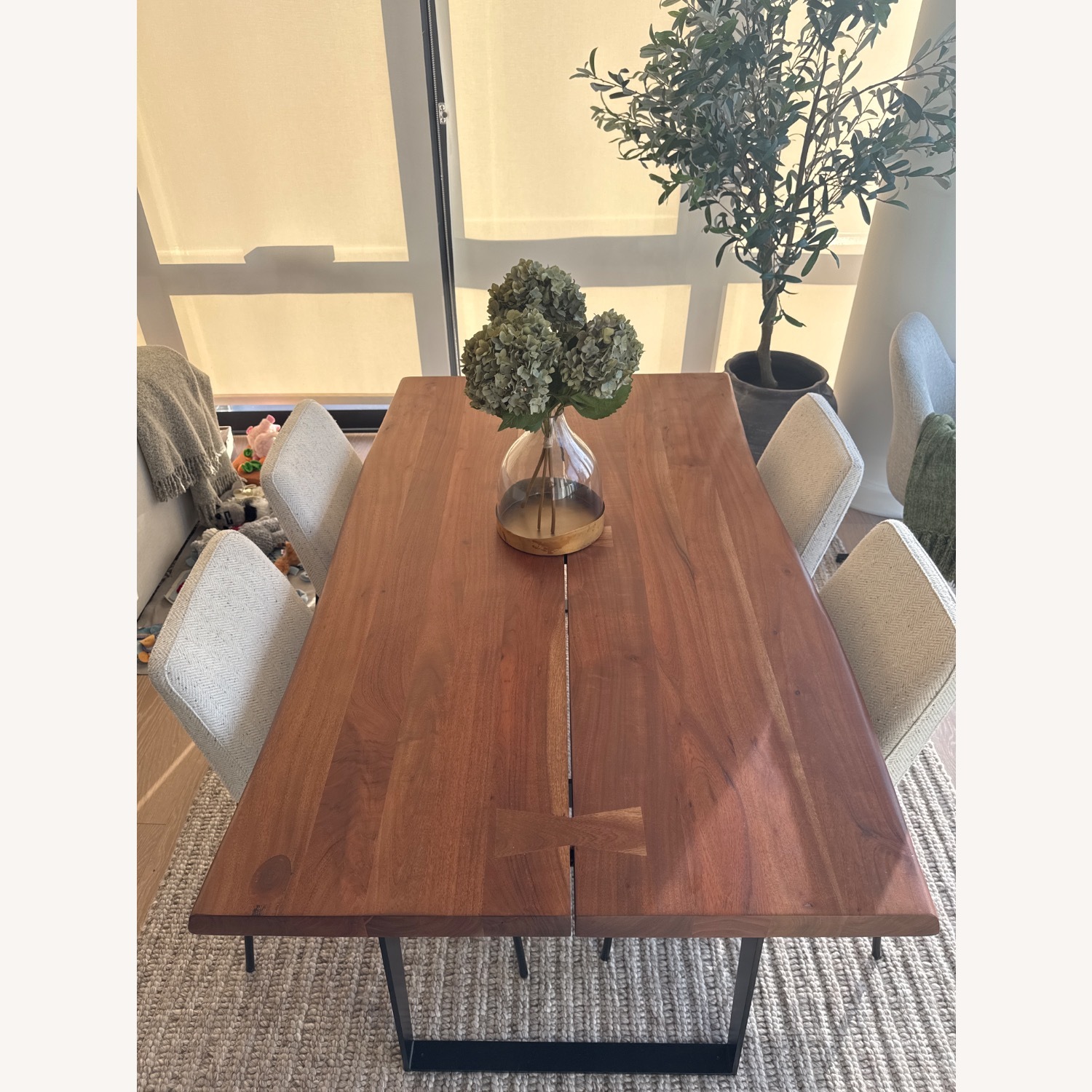 Crate & Barrel Yukon Live Edge Wood Dining Table - image-3