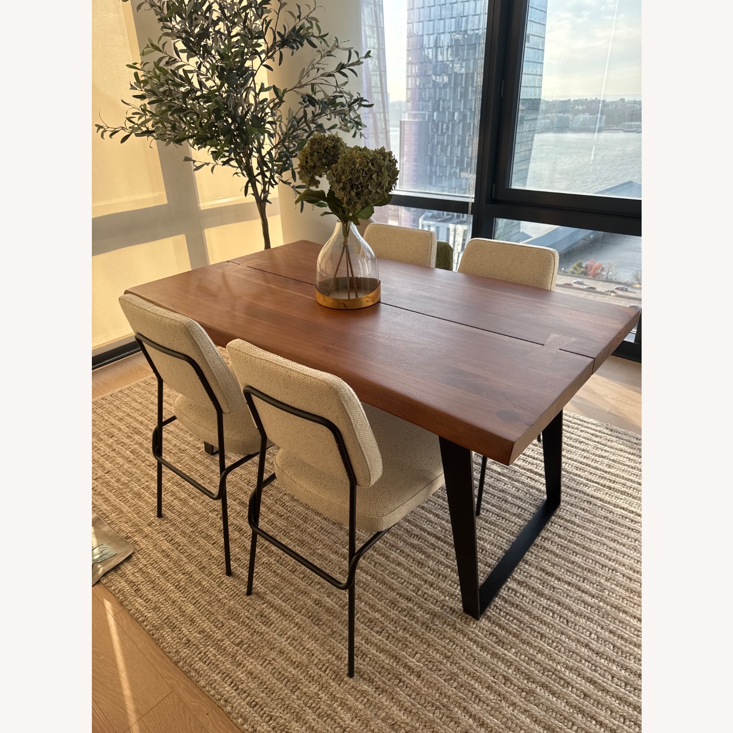 Crate & Barrel Yukon Live Edge Wood Dining Table - image-4