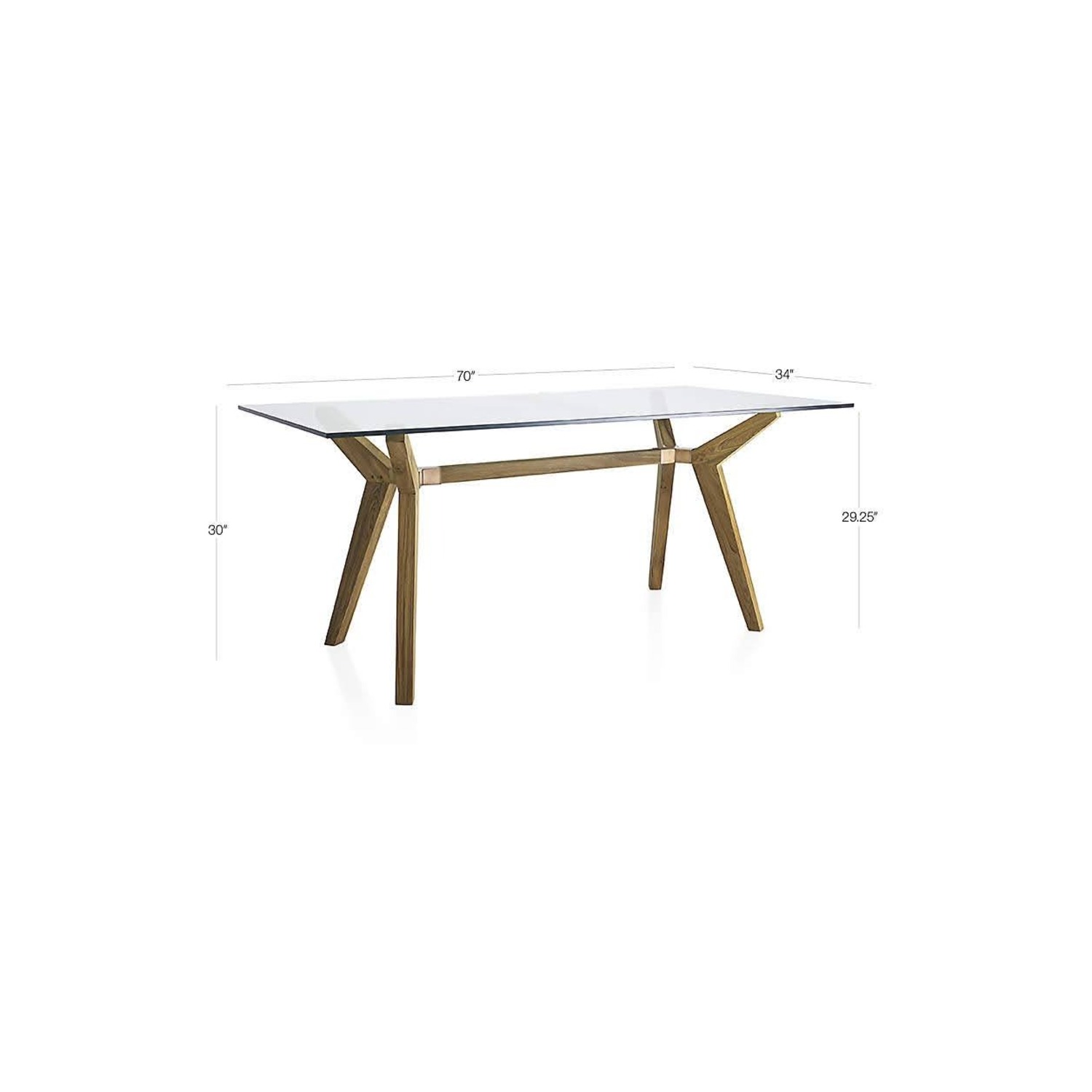 Crate & Barrel Strut Teak Dining Table - image-8