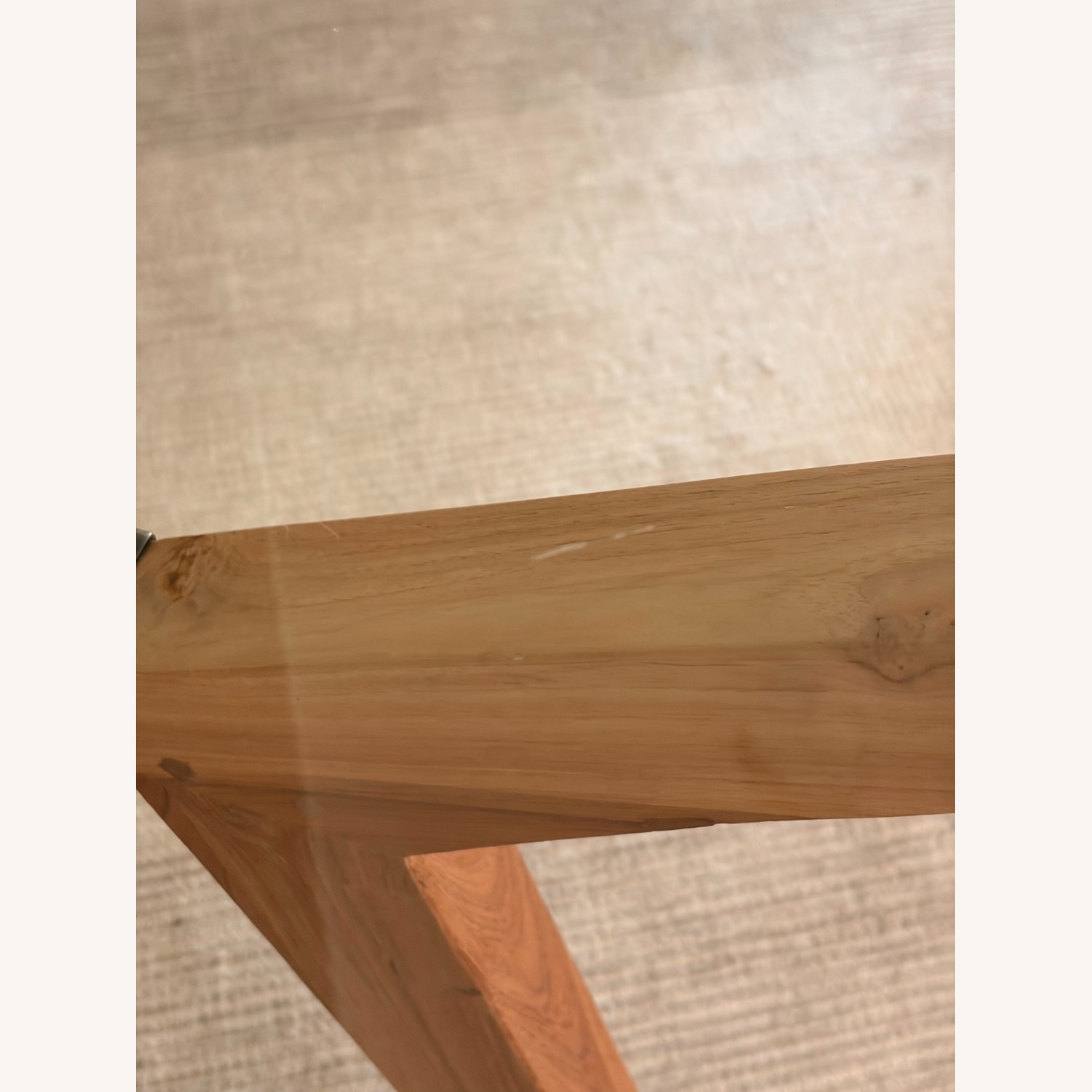 Crate & Barrel Strut Teak Dining Table - image-3