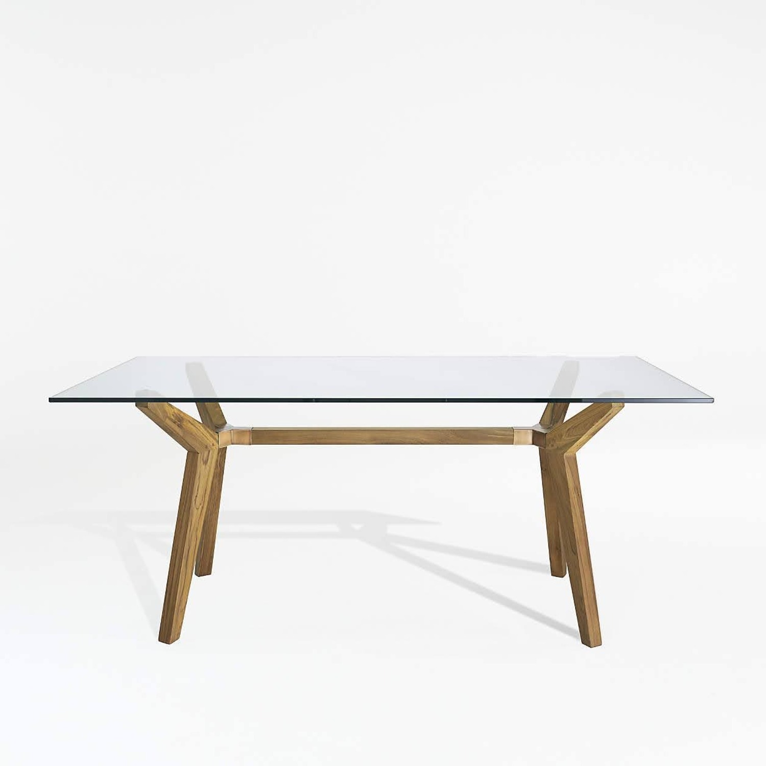Crate & Barrel Strut Teak Dining Table - image-0
