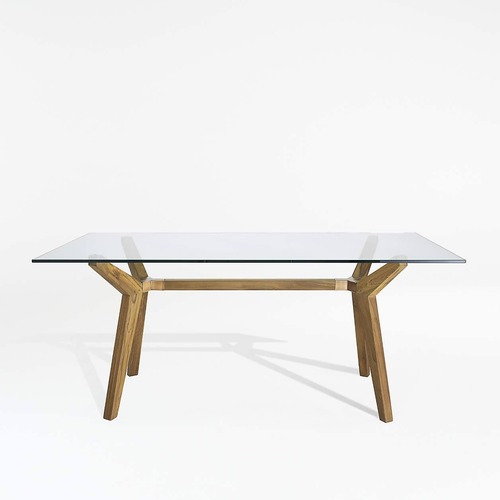Used Crate & Barrel Strut Teak Dining Table for sale on AptDeco
