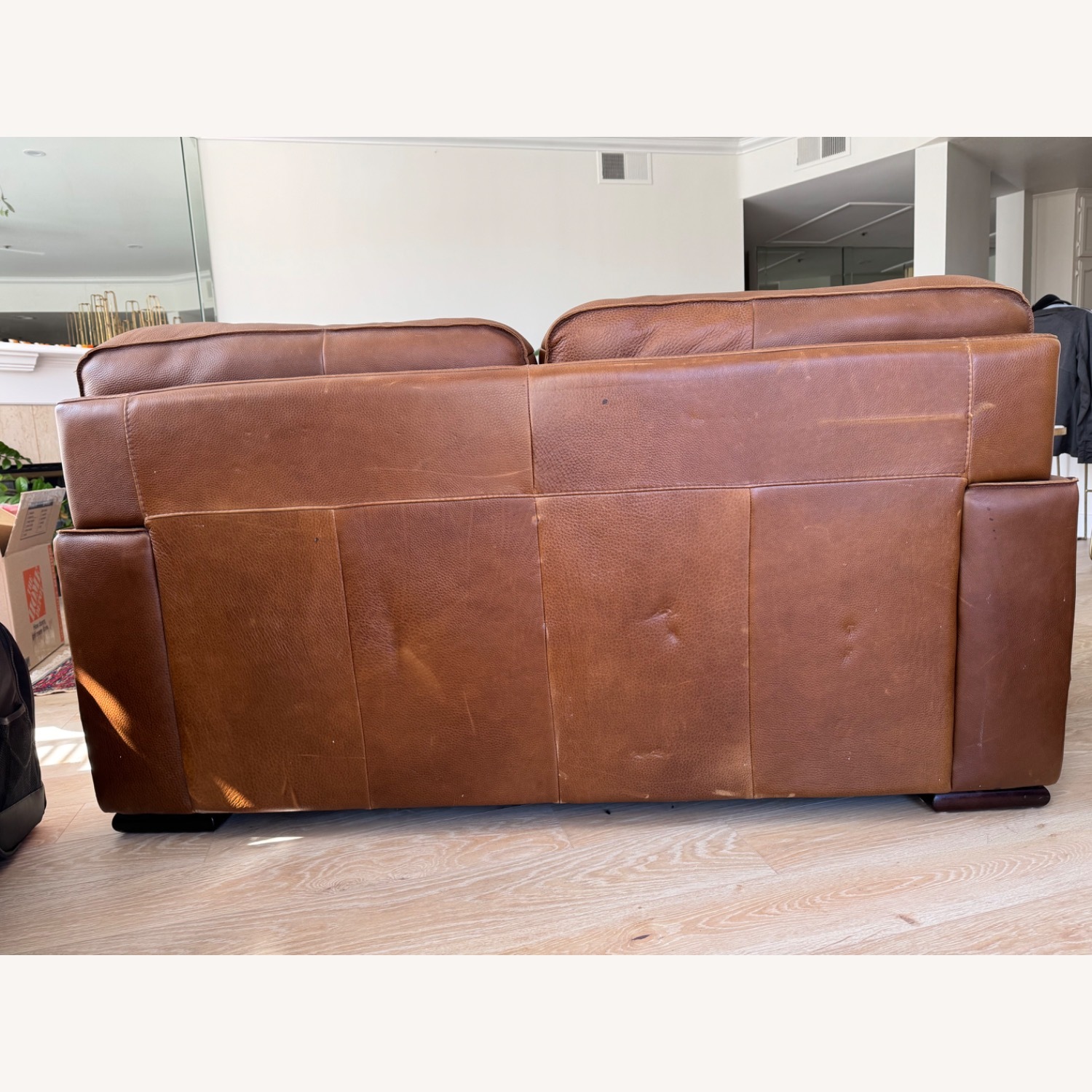Natuzzi Dark Brown Loveseat - image-2